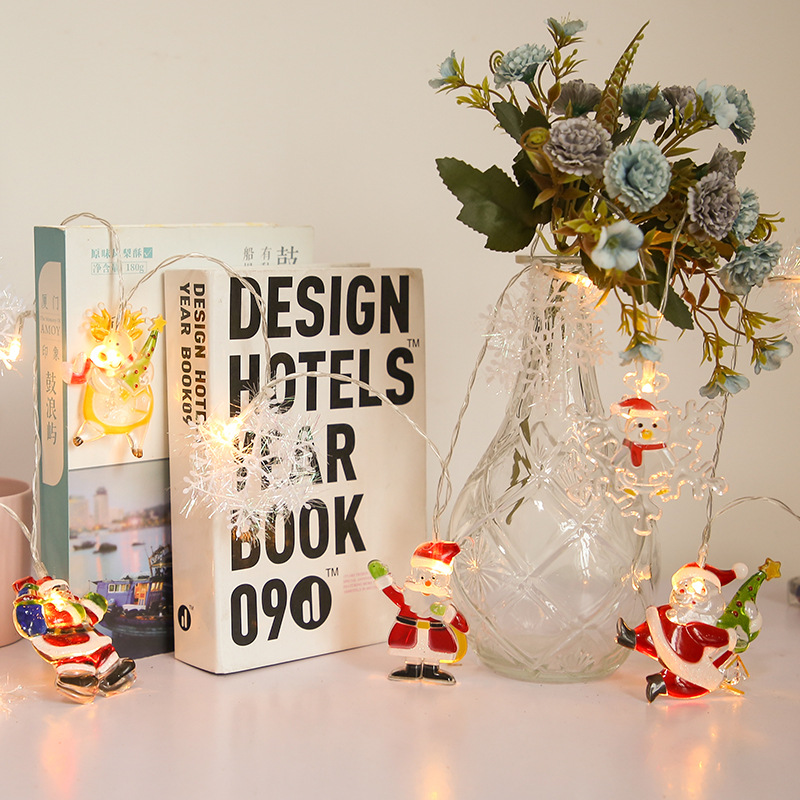 Nuevo amazon led santa snow flowerlight string serie de navidad navidad decoración festiva luz fabricante al por mayor Application Scenario