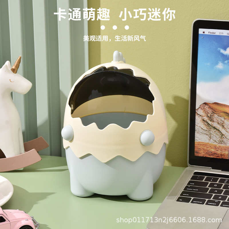 卡通桌面垃圾桶/新品桌面收纳白底实物图