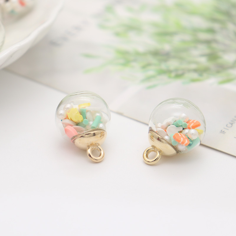 Factory direct sales of imitation pearl soft clay glass ball pendants, stationery hair ties, live-streaming children's diy jewelry accessories Application Scenario