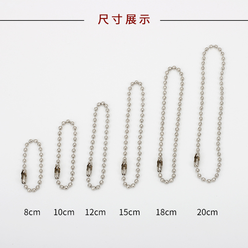 Manufacturers Cross-Border Metal Bead Chain Tag Chain Diy Jewelry Pendant Copper And Iron Bead Chain Spot Wholesale Application Scenario