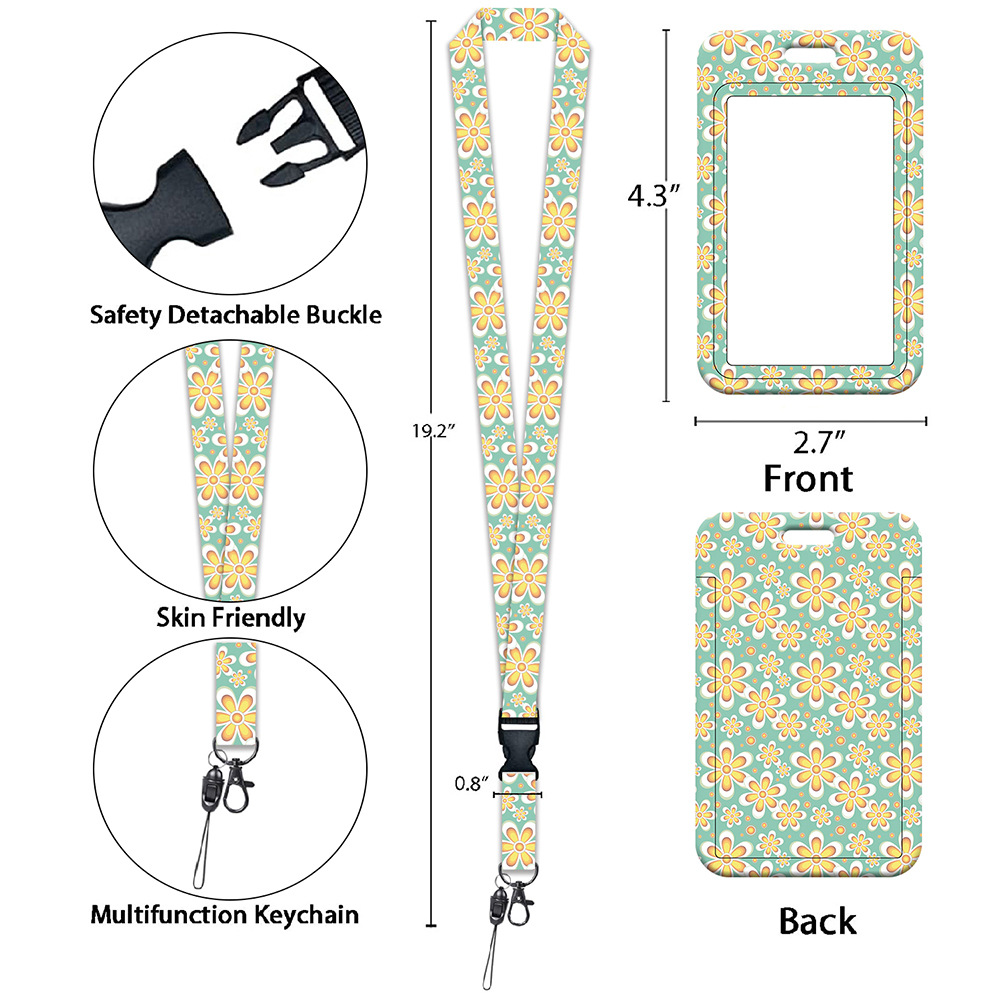 Work License Uv Certificate Sleeve With Lanyard Hanging Neck Telescopic Buckle Employee Badge Badge Bus Card Sleeve Brand Rice Application Scenario