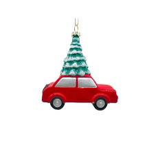 小汽车圣诞装饰商场活动批发挂件吊饰van with a tree