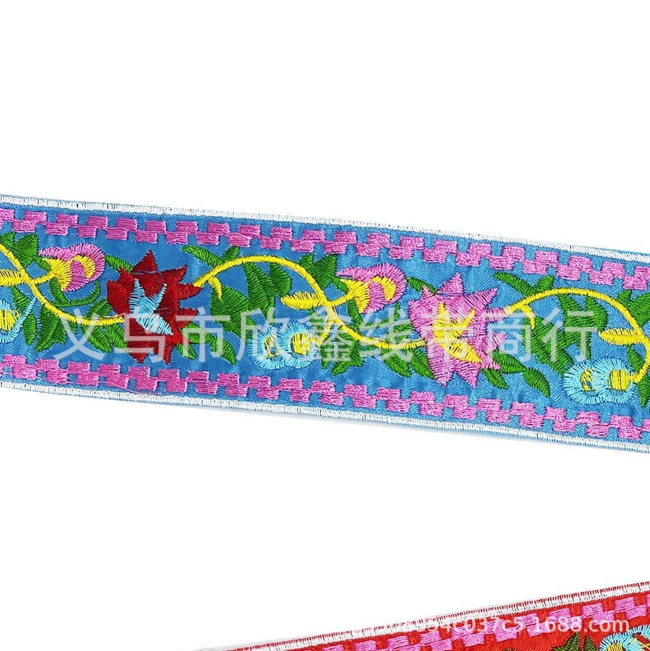 Manufacturers Wholesale Vintage Ethnic Style Embroidery Lace Clothing Accessories Minority Skirt Decoration Back Rubber Lace Item Picture