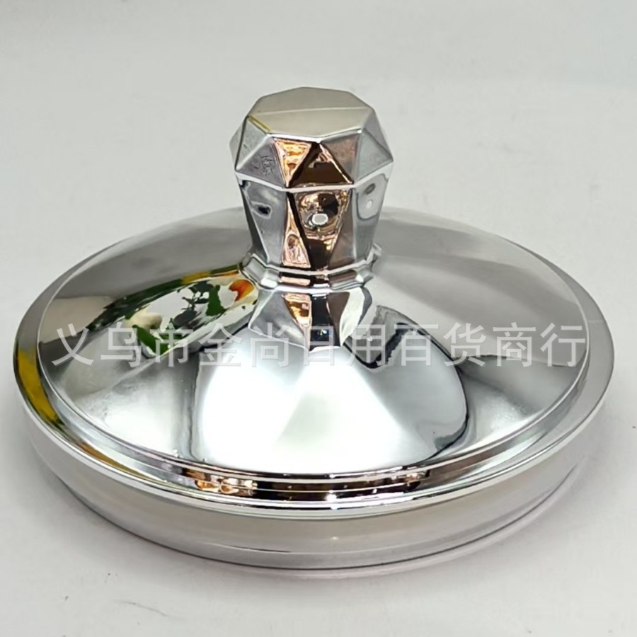 Plastic brick and stone lid rice bead round solid color transparent storage jar, tea jar, high-end feel, nut and candy jar with color box details Picture