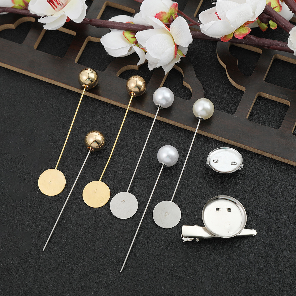 One Line Corsage Pin Copper Pin Brooch Diy Jewelry Accessories Wedding Handcrafted Materials Pin Spot Wholesale details Picture