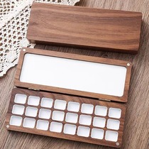 Stock wood paint box Children's ins wind wood paint box multi-cell watercolor box Paint wood box