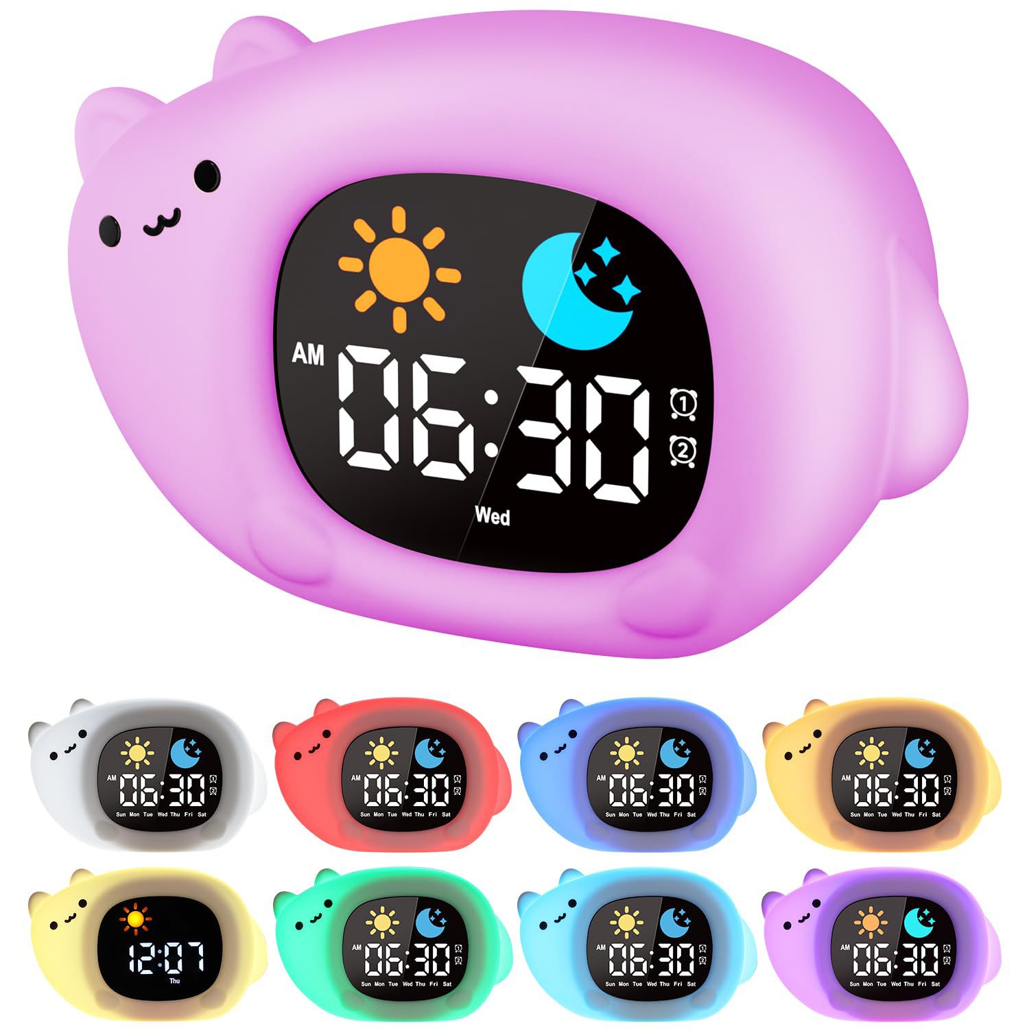 Cross-border Amazon best-selling trend products: alarm clock, breathing light, white noise sleep device, silicone night light, patting light Application Scenario