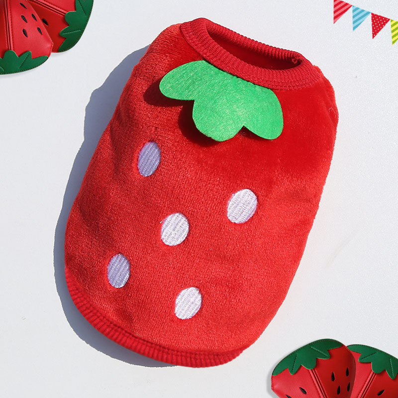 Factory direct sales of cartoon flannel warm teacup dogs, puppies, dogs, cats, teddy clothes, vests and pet supplies Application Scenario