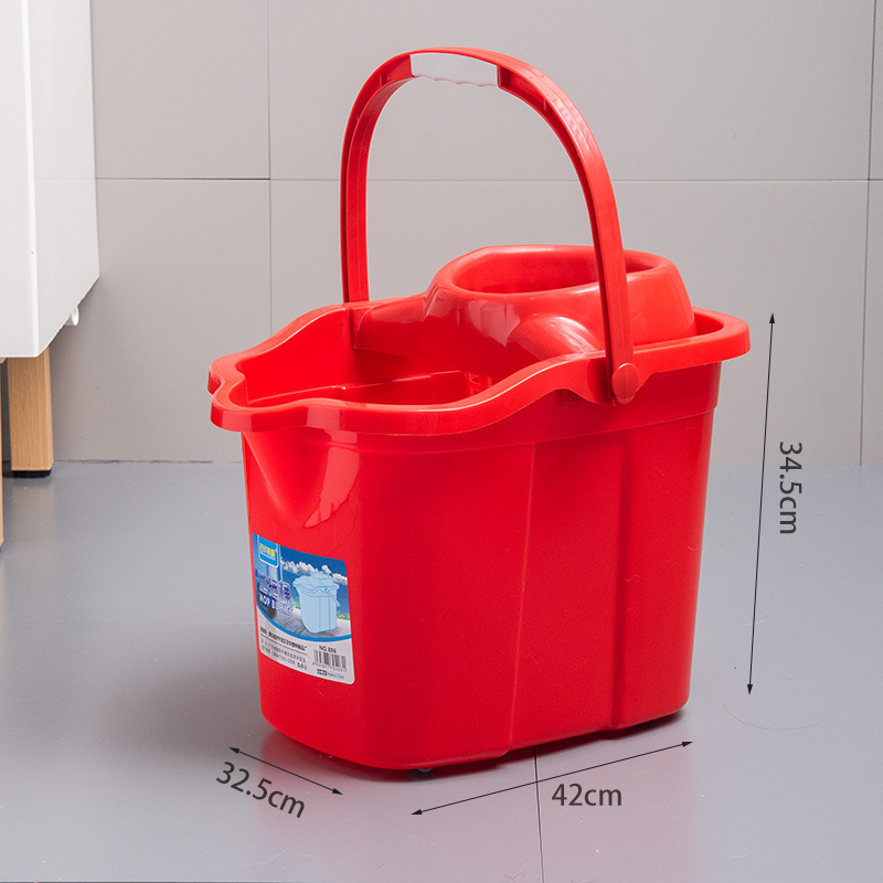 Wholesale of household mop buckets, thickened plastic mop buckets, large-capacity mop buckets with wheels, deepened dehydration and cleaning buckets Application Scenario