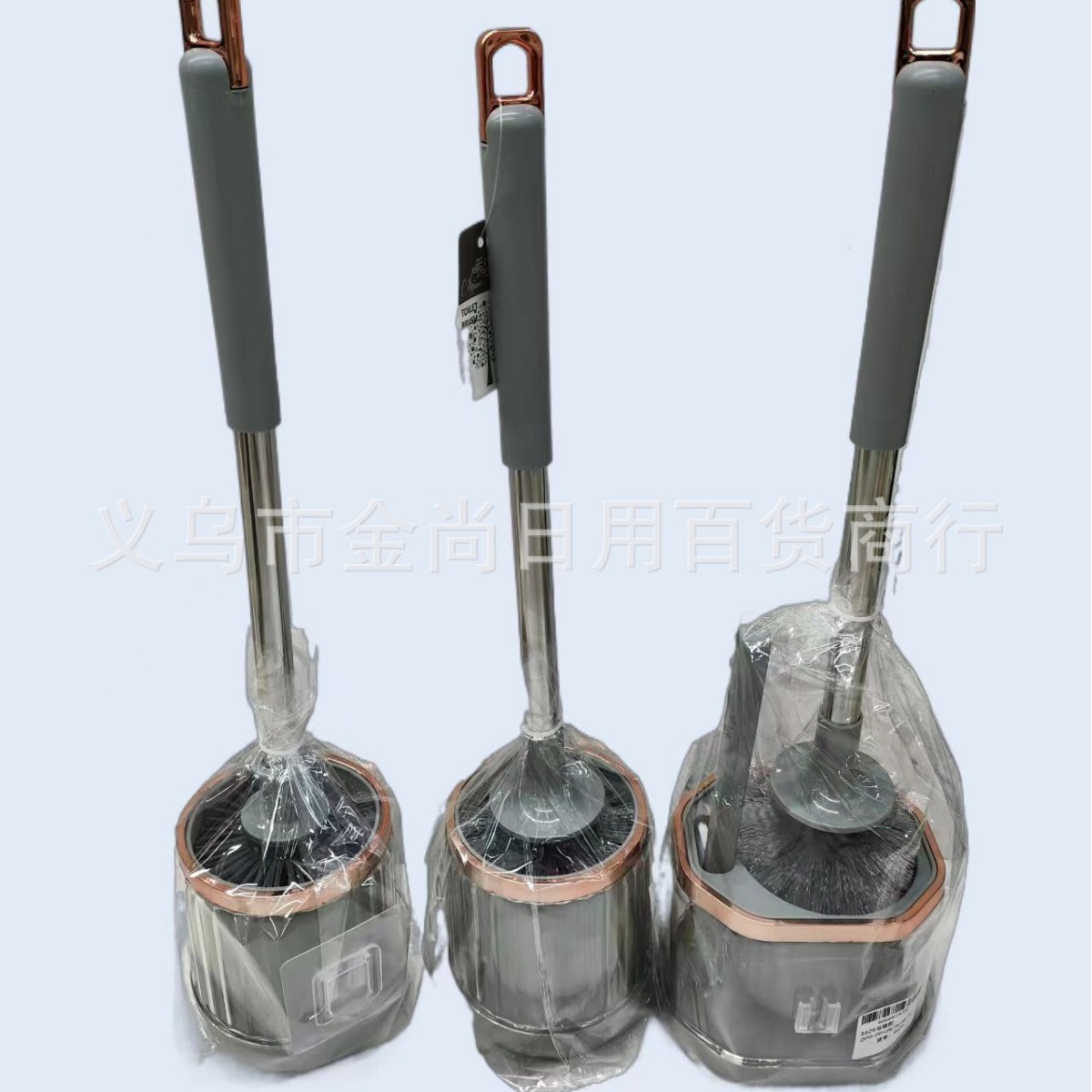 Simple and light luxury furniture, daily creative bathroom, plastic base toilet brush set, toilet cleaning, toilet brush cover details Picture