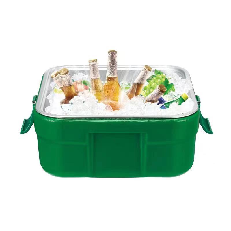 Three-piece set of new cross-border plastic-steel insulated bucket and stainless steel square insulated basin Application Scenario