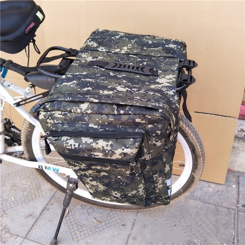 Bicycle bag, mountain bike riding bag, large new camouflage bicycle, rear shelf pack, rear seat tail camel bag details Picture