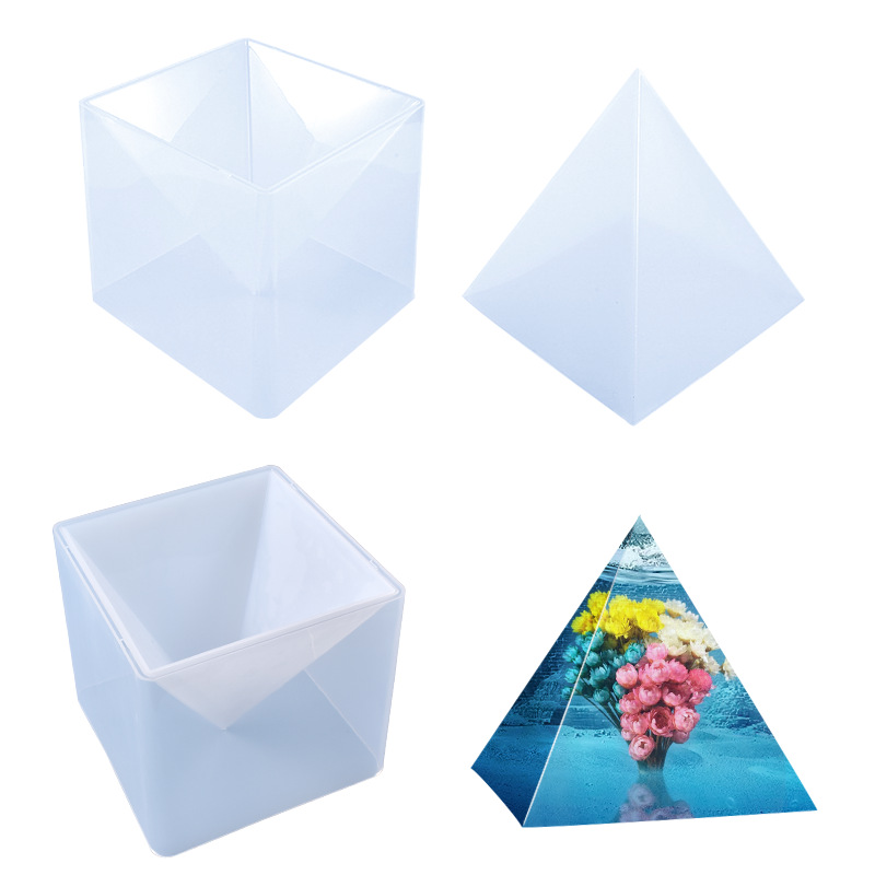 Large pyramid silicone mold 10cm15cm diy decorative items, epoxy resin mold handicrafts, decorative items, handicrafts