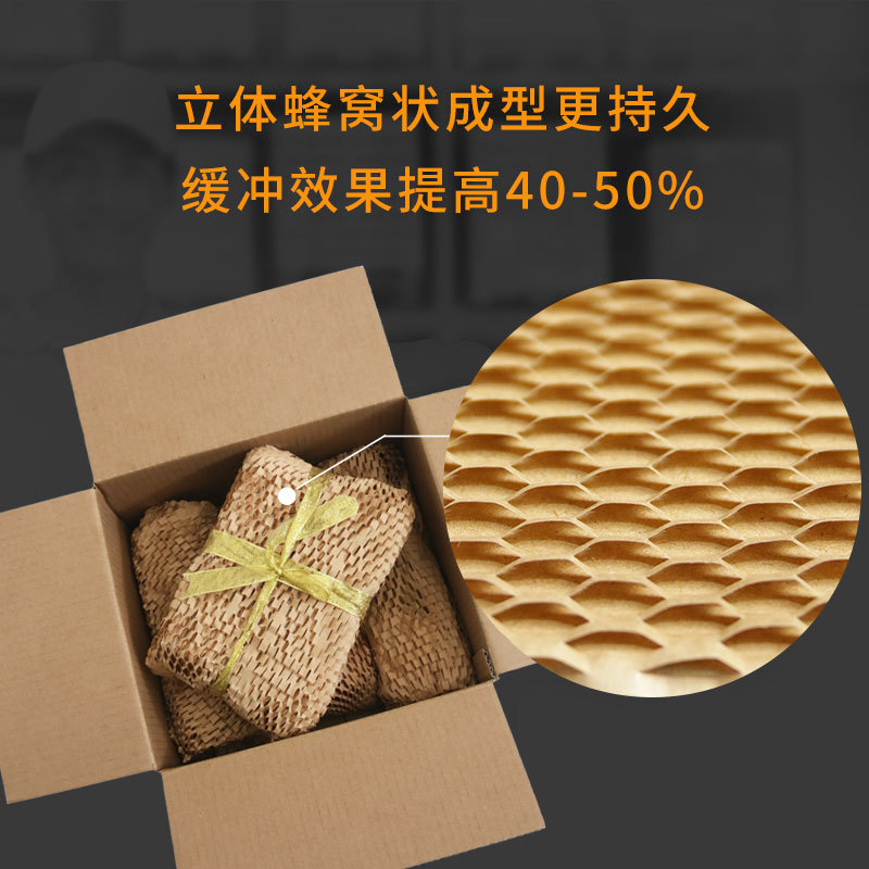 厂家直销蜂窝纸跨境现货供应蜂巢纸工艺品缓冲包装牛皮网格纸批发详情图2