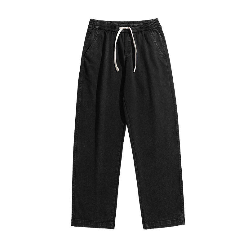 Acu Men's |2023 Autumn New Product Texture Washed Cotton Heavy Tooling American Casual Denim Straight Pants Men Item Picture