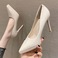 1088A 韩版漆皮性感女鞋时尚尖头细跟气质高跟鞋仙女风简约单鞋女图