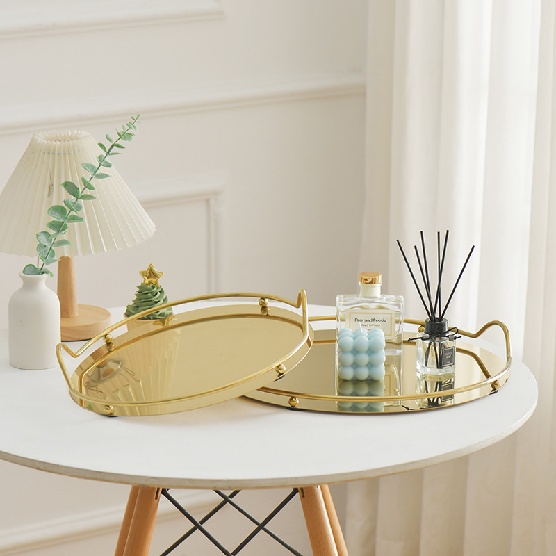 Nordic Creative Coffee Cup Stainless Steel Tray Ins Wind Jewelry Light Luxury Decorative Disc Manufacturers Supply Wholesale Application Scenario
