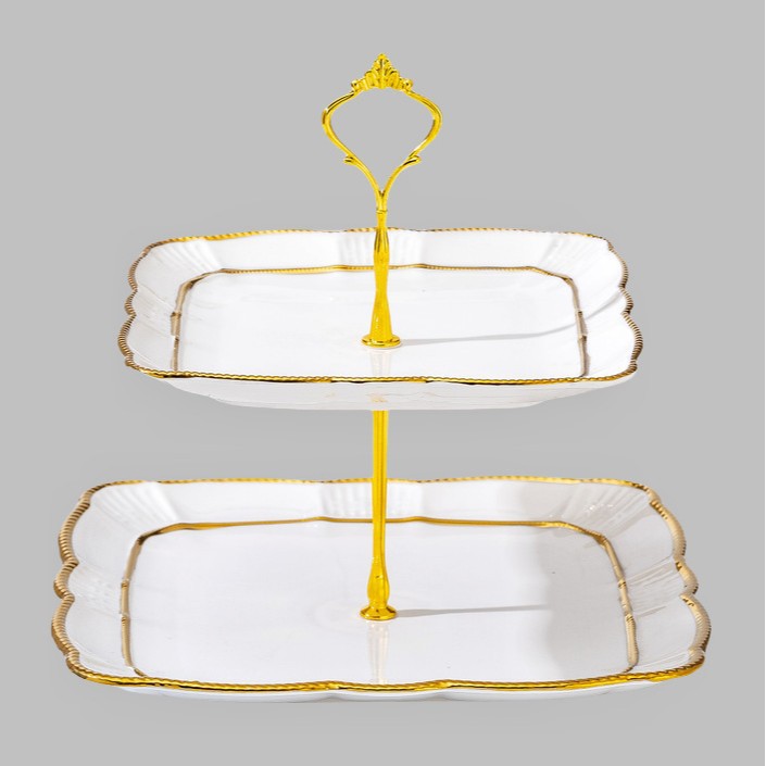 Wholesale of light luxury ceramic tableware sets, high-end gold-plated plates with gold edges