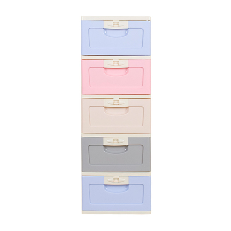 Hongda 10# Multi-Layer Arbitrary Plastic With Self-Locking Function Macaron Color Stitched Cabinet Dormitory Drawer Closet Item Picture