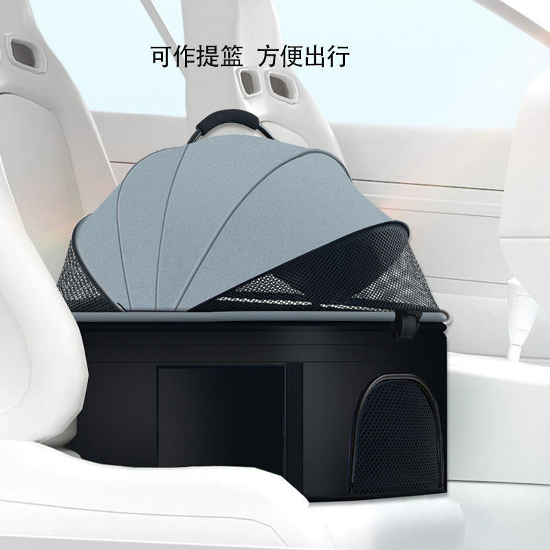The new pet stroller is lightweight and foldable, specifically designed for walking dogs, babies, medium and small dogs, and cats when going out Specification image