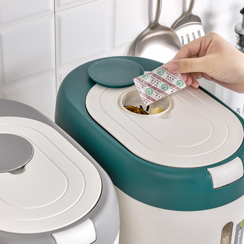 Rice Bucket Household Kitchen Insect-Proof Sealed Rice Storage Box Rice Cylinder Flour Bucket Storage Tank Rice Box Storage Box Specification drawing