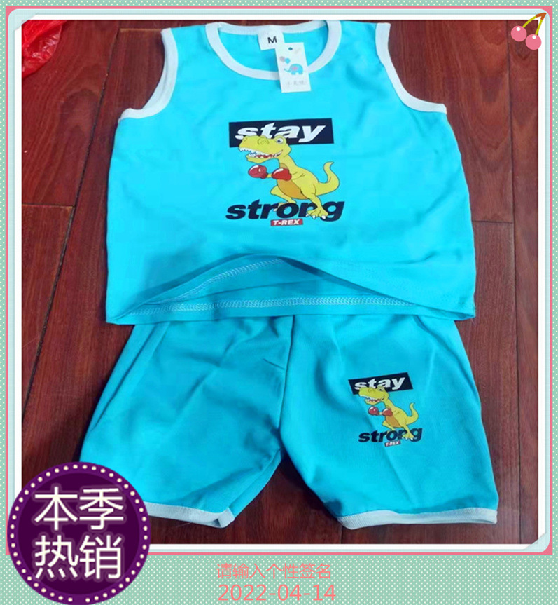 Foreign trade children's clothing cheap clearance sale Children's sleeveless vest set supply website Application Scenario