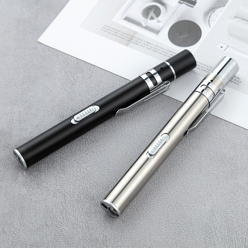 Medical Usb Rechargeable Flashlight After Press Flashlight Yellow And White Dual Light Oral Lamp Pupil Pen Dual Light Source Le Morning Test Specification drawing