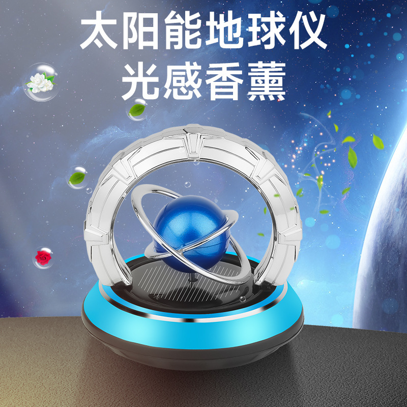 2025 New solar-powered car fragrance, rotating planet, Galaxy globe, car perfume, decorative fragrance Application Scenario