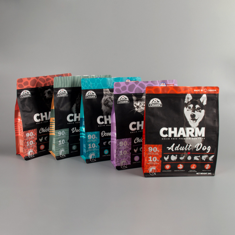 Plastic cat and dog food packaging bags, small-batch printing factory, customized aluminum foil vacuum bags, zipper self-sealing bags Specification image
