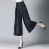 New Chinese-style traditional Chinese style dress pants, thin floral print mom summer new wide-leg casual loose pants, 80% slimming pants for women Application Scenario