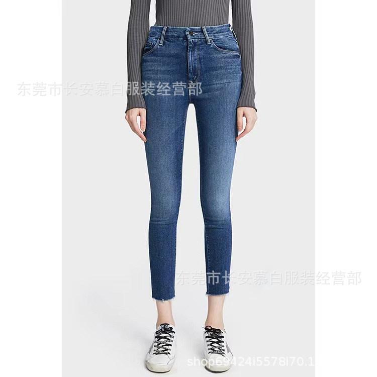 9-yuan pair of women's denim trousers for export to Europe and America, fashionable and versatile straight-leg pants, wholesale from street stalls Item Picture