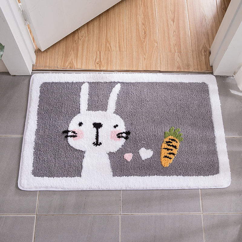 Cartoon Bathroom Non-Slip Mat Bedroom Door Foot Mat Household Bathroom Absorbent Store Sink Carpet Wholesale Application Scenario