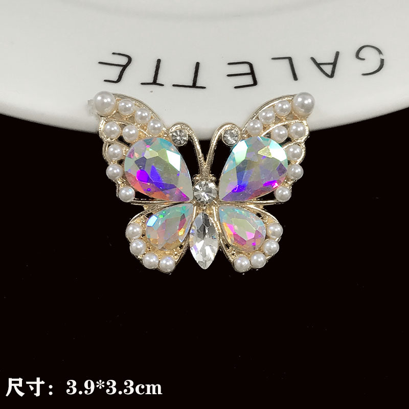 启威新水晶宝石蝴蝶洞洞鞋diy配饰汽载出风口手机壳饰品 合金配件详情39