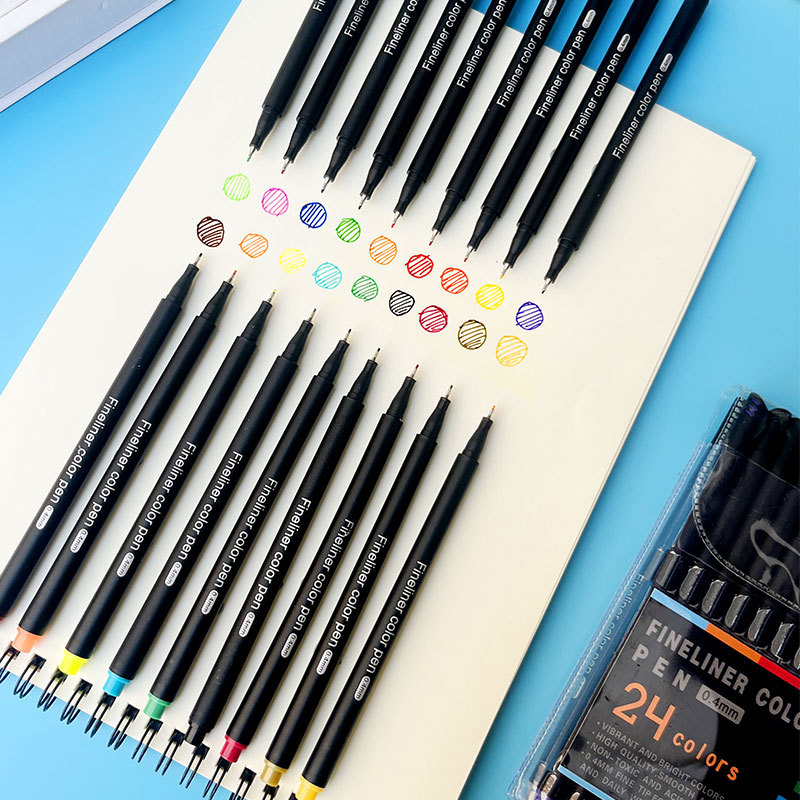 晨迪文具 书写彩色勾线笔针管笔批发水性描边笔画画笔手账笔美术用品绘画笔套装