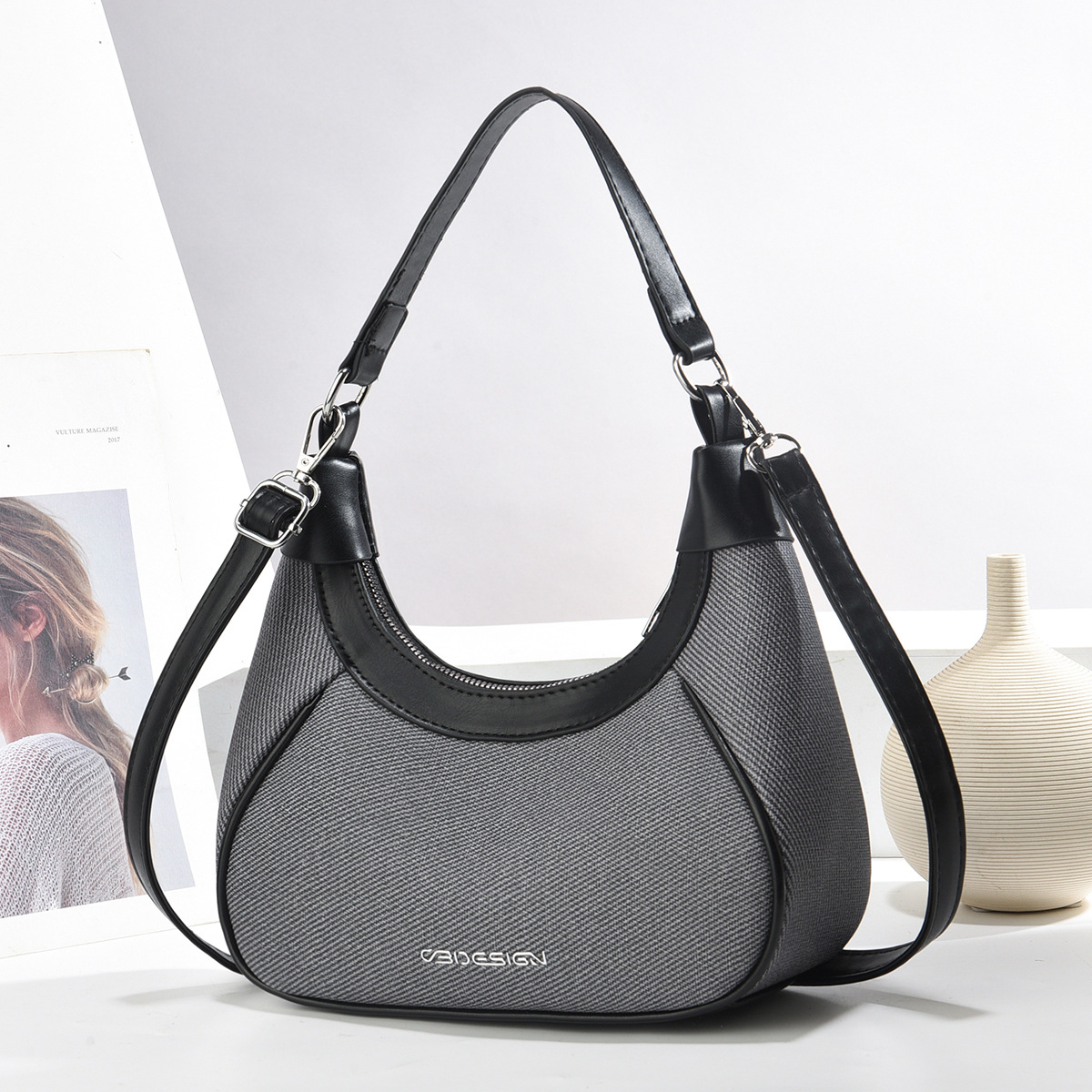 2025 tendencia de un hombro atmosférico 100 bolsas crossbody fabricante de bolsos de mano moda moda mujer bolsa de edad media bolsa de mamá sentido superior details Picture