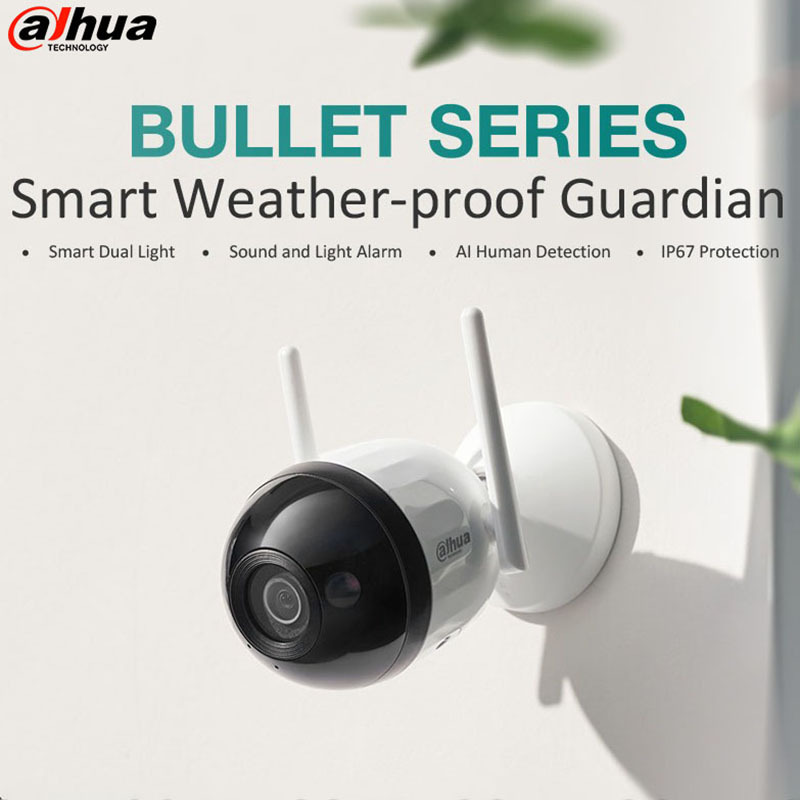 大华海外英文机400万室外监控WIFI高清摄像头手机远程语音对讲F4C