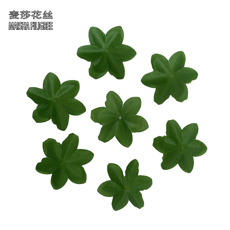 工厂厂家跨境植物绿色树叶花叶花片称斤绢花银色圣诞树叶片仿真花详情9