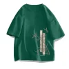 "National Trend 2024 Summer Loose Chinese style bamboo retro T-shirt Men's round-neck pullover short-sleeved T-shirt Casual top. Item Picture
