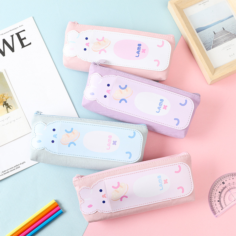 韩版卡通双层笔袋可爱动漫大容量铅笔袋日式小学生女孩子文具袋