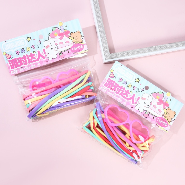 派对达人气球套装卡通造型口哨气球长条气球儿童玩具造型玩具气球