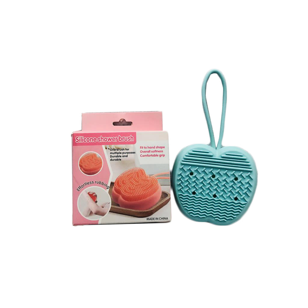 Massage Rub Back Bath Brush Apple Shape Scrub Brush With Spongy Brush Live Source Rs-300226