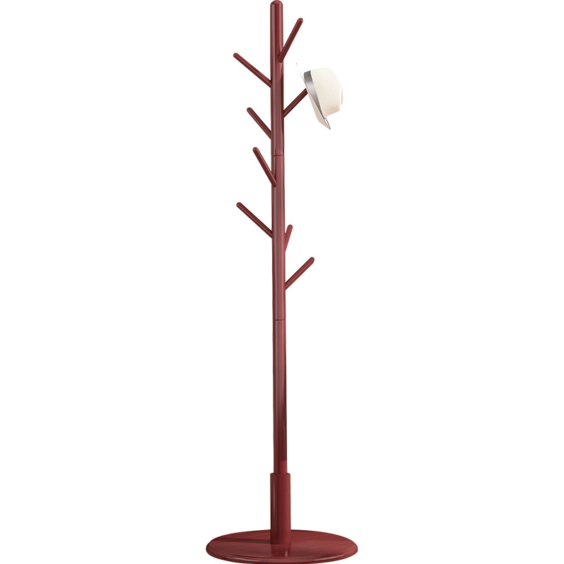 Solid Wood Coat Hanger Floor Coat Rack Clothes Hanger Vertical Bedroom Shelf Office Shelf Simple Beech Wood Item Picture