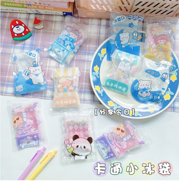 Ice pack Repeated use of summer portable student cartoon cute cool Knock Knock ice pack outdoor cooling ice pack