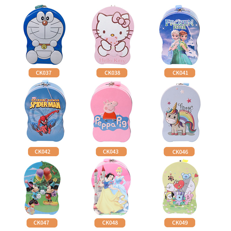 Cartoon-shaped iron survival money box for men and women, children's cartoon creative piggy bank, birthday gift decorative item details Picture