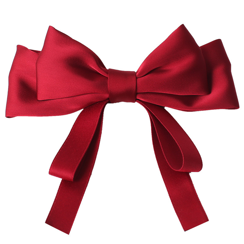 Black Big Bow Hair Accessories High-End Hair Clip Back Of The Head High-Grade Ribbon Headwear 2022 New Hair Card Women Item Picture