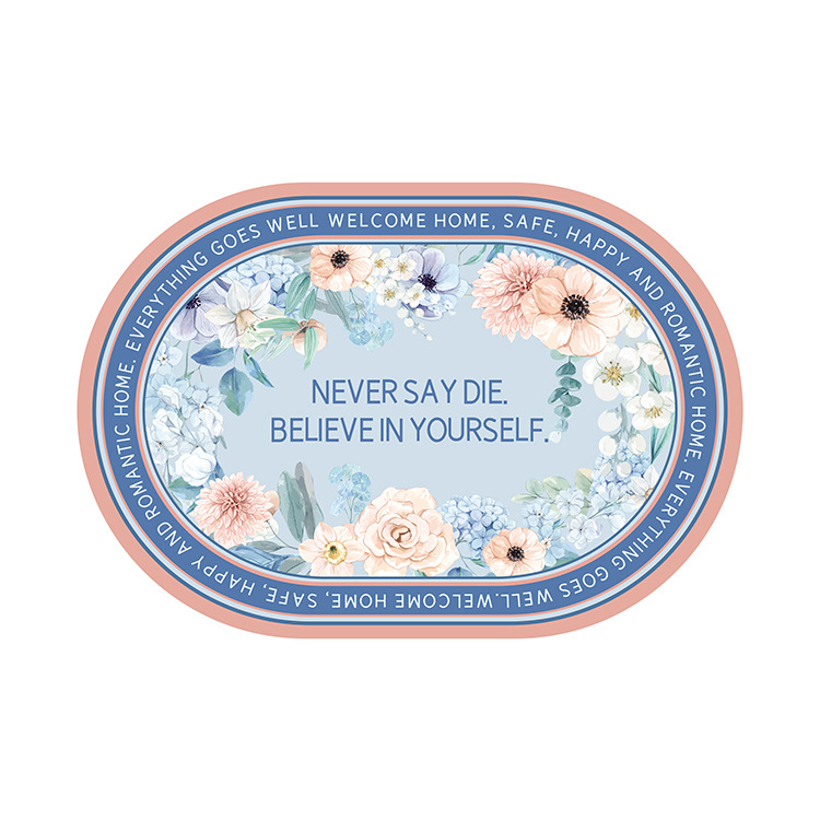 American country-style diatom mud soft floor mat, absorbent mat, bathroom door floor mat, diatomite anti-slip bathroom foot mat Item Picture