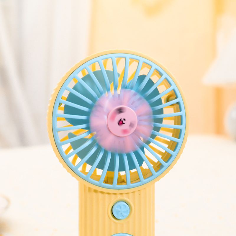The cute cartoon little flower is holding an electric fan Specification image