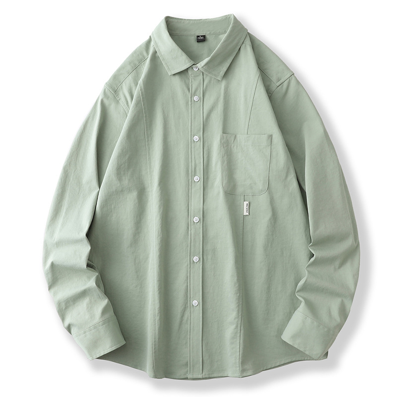 The new autumn men's long-sleeved shirt, a Japanese-style Hong Kong-style casual wear, is trendy, simple, versatile and artistic men's shirt jacket Application Scenario