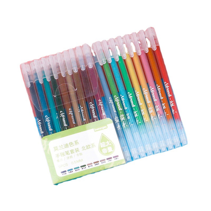 Creative planner pen set, pastel pen, art watercolor pen, gel pen, high appearance level, Morandi painting, drawing marker pen Application Scenario