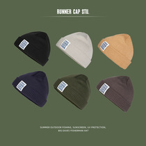 Knitted hat men's autumn and winter hat men's tide brand wool hat winter warm cotton hat gangster hat melon skin hat cold hat